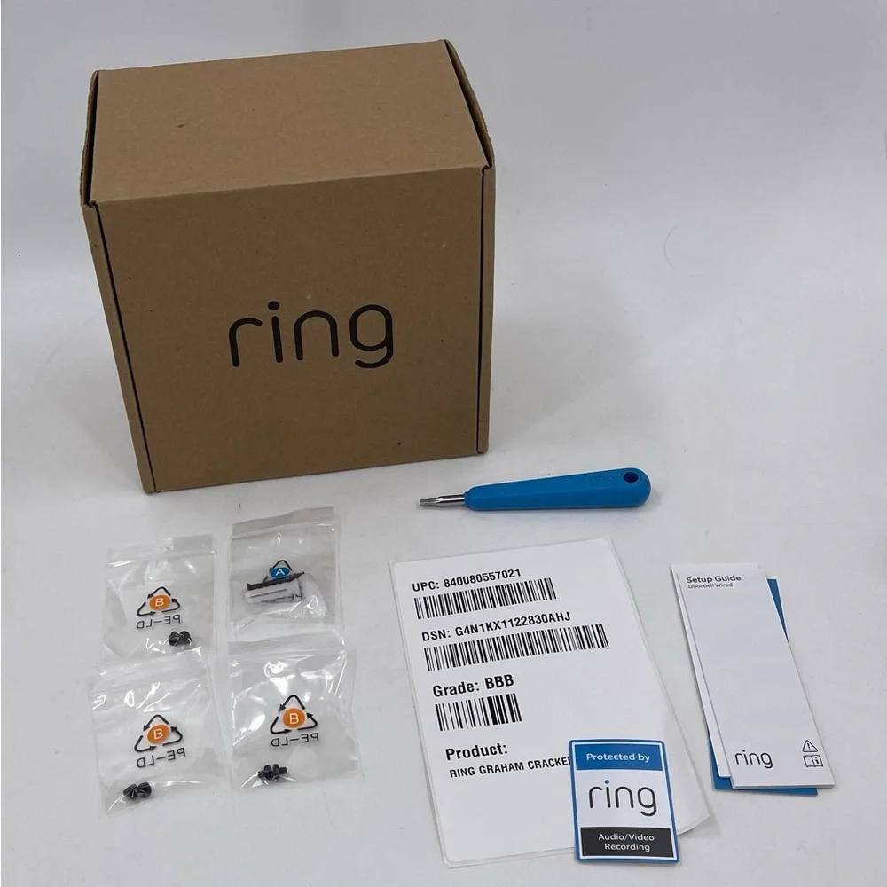 Ring Video Doorbell Wired Wi-Fi Night Vision Motion Detection 2.4GHZ WI-FI 1080P